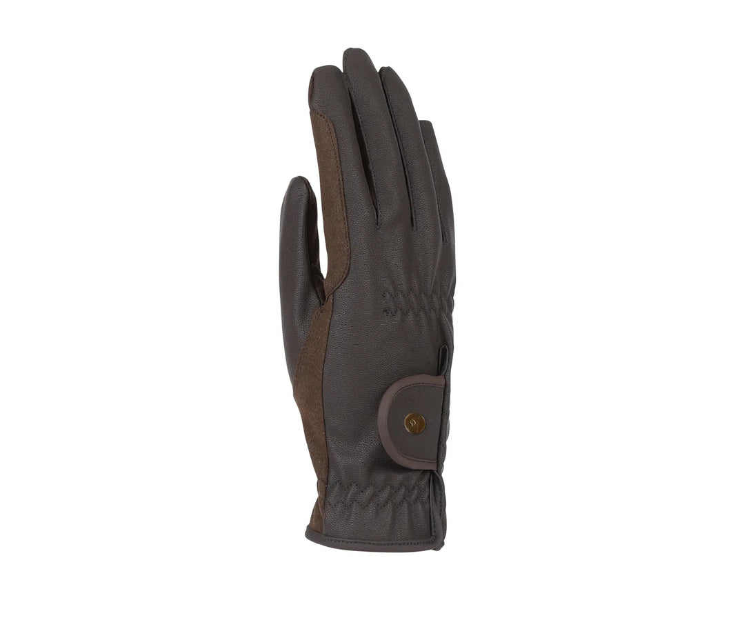 Shires Aubrion Arene FlexFit Riding Gloves Brown