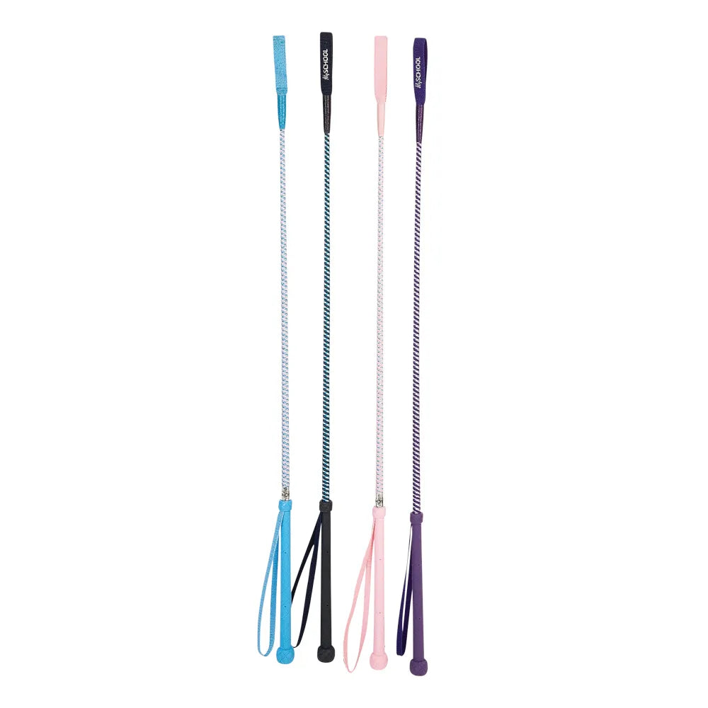HY Equestrian Metallic Riding Whipe