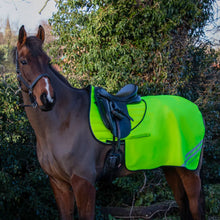 Load image into Gallery viewer, Reflector Quarter Mesh Exercise Sheet by Hy Equestrian Yellow
