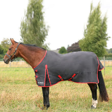 Load image into Gallery viewer, HyCONIC 0g Turnout Rug Charcoal/Red
