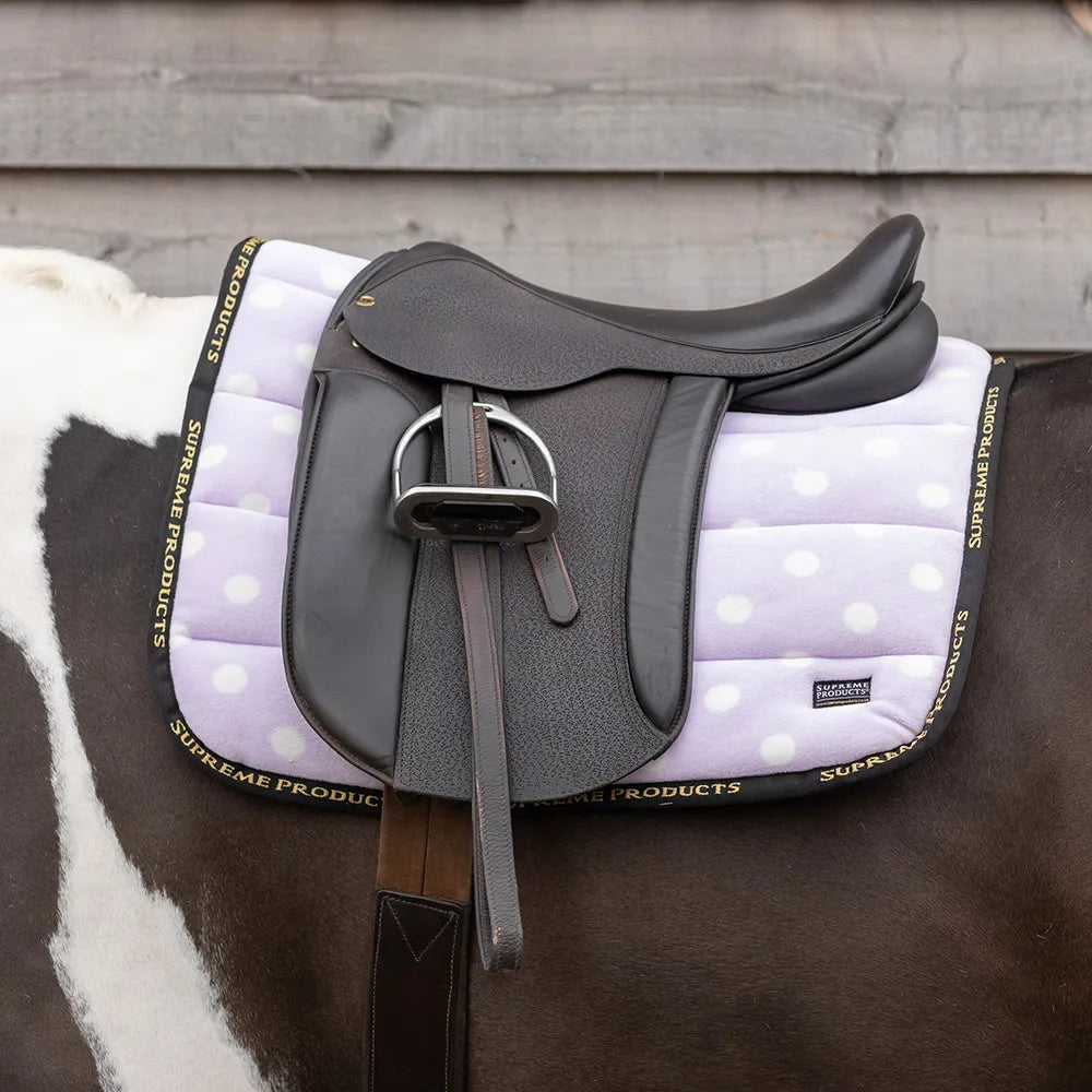 Supreme Products Dotty Fleece Saddle Pad Lavish Lilac