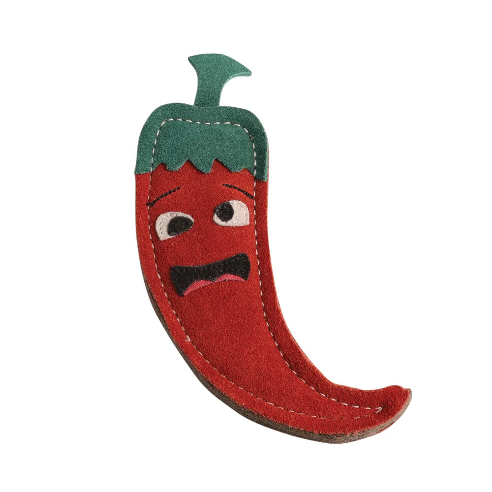 Benji & Flo Crazy Faces Dog Toys Jalapeno the Red Hot Chilli