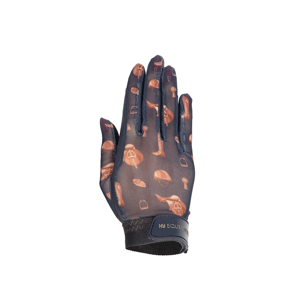 Hy Equestrian Elevate Country Riding Gloves Navy/Fossil