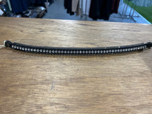 Load image into Gallery viewer, Dobert Classic Straight Browband 3 Row Crystals Black X Full
