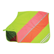 Load image into Gallery viewer, Reflector Quarter Mesh Exercise Sheet by Hy Equestrian Yellow/Pink/Orange
