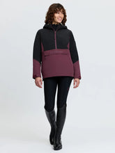 Load image into Gallery viewer, LeMieux Phoebe Half Zip Waterproof Anorak Black/Bramble
