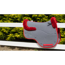 Load image into Gallery viewer, Mattes Eurofit Quilt Semi Lined GP Pad Grey with Scarlet Accents
