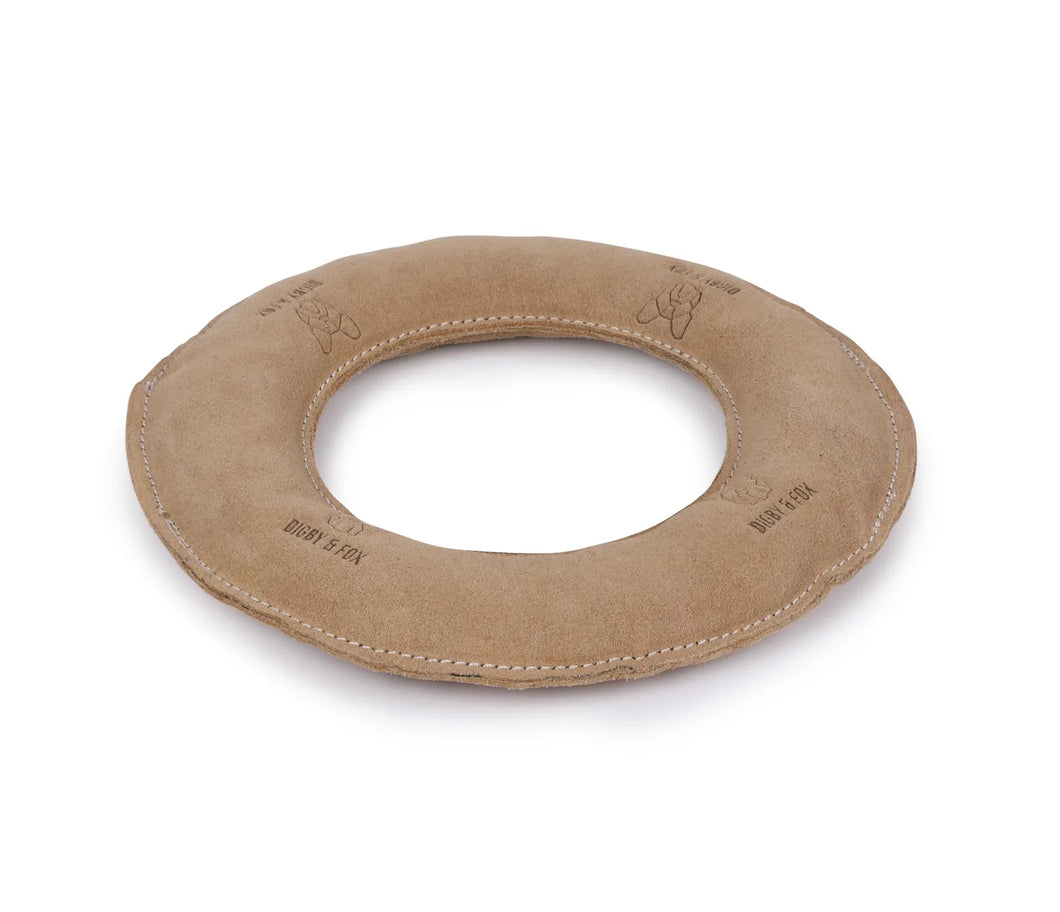 Digby & Fox Leather Dog Toy Frisbee