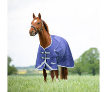 Load image into Gallery viewer, Shires Highlander Original Lite Turnout Rug Navy
