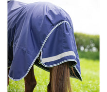 Load image into Gallery viewer, Shires Highlander Original Lite Turnout Rug Navy
