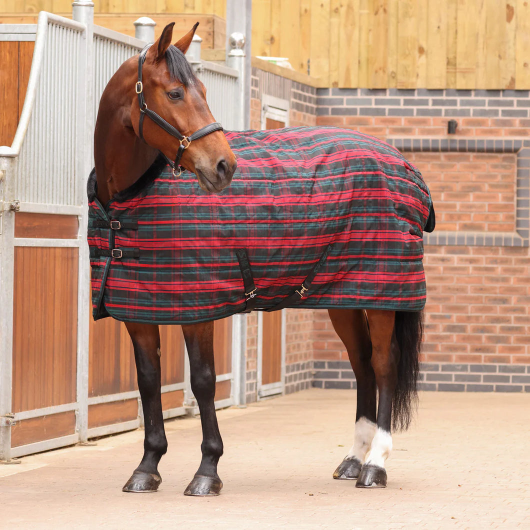 Shires Tempest Plus 200 Stable Rug Red Tartan