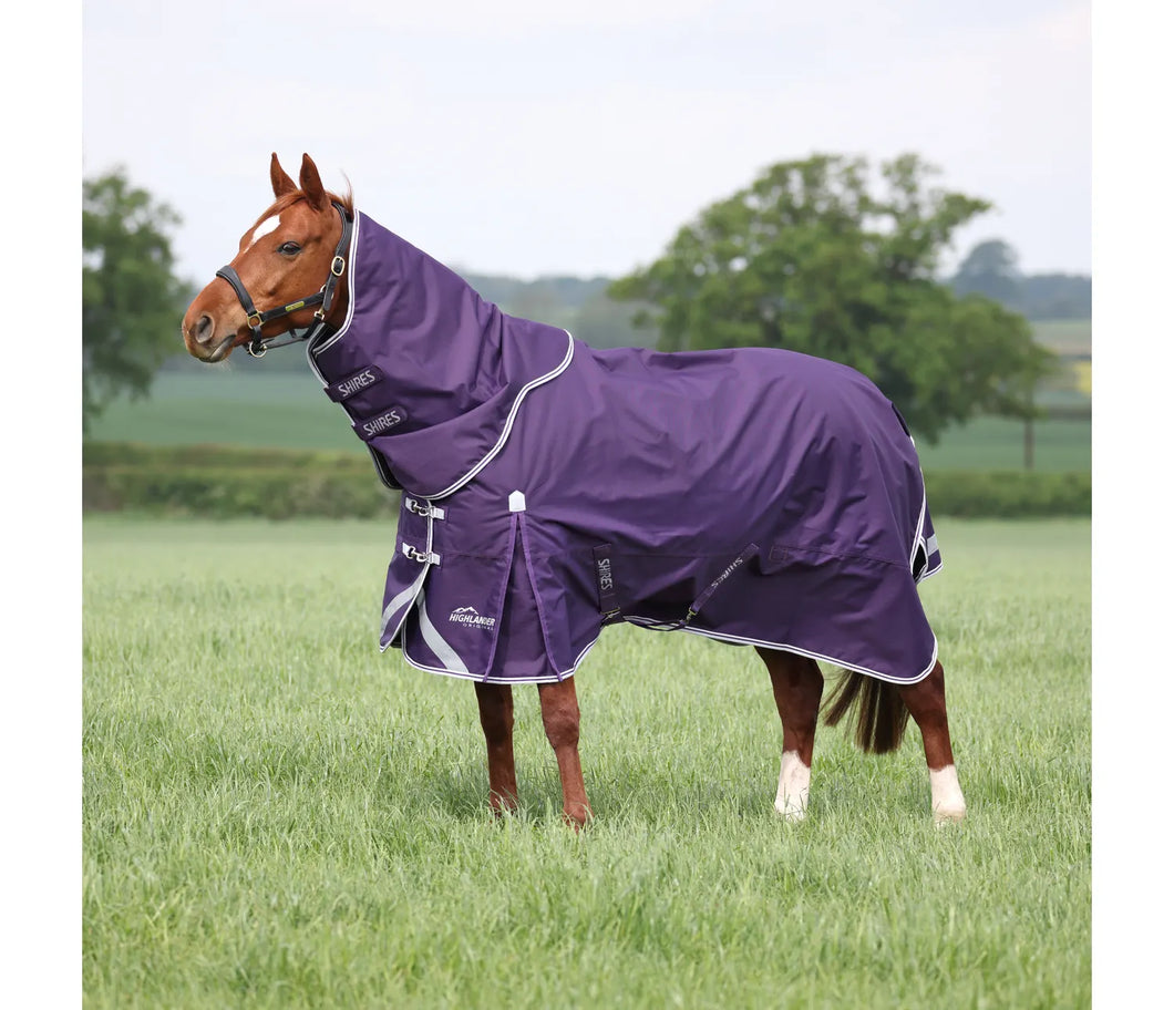 Shires Highlander Original 100 Turnout Rug & Neck Set Plum