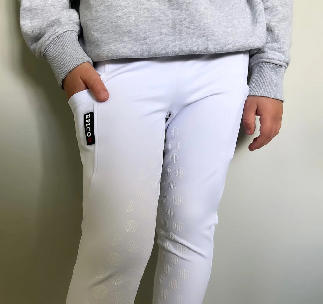 Epico Equestrian Young Rider Riding Tights White