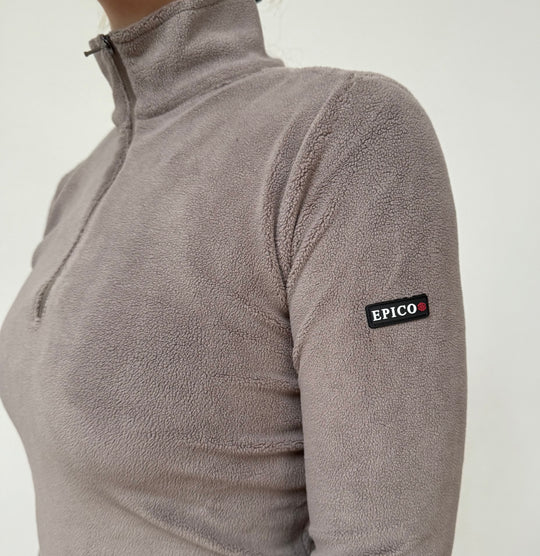 Epico Equestrian Fleece Quarter Zip Taupe