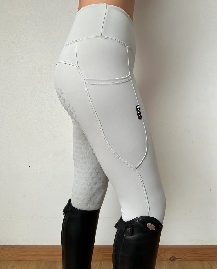 Epico Equestrian Riding Tights Light Grey