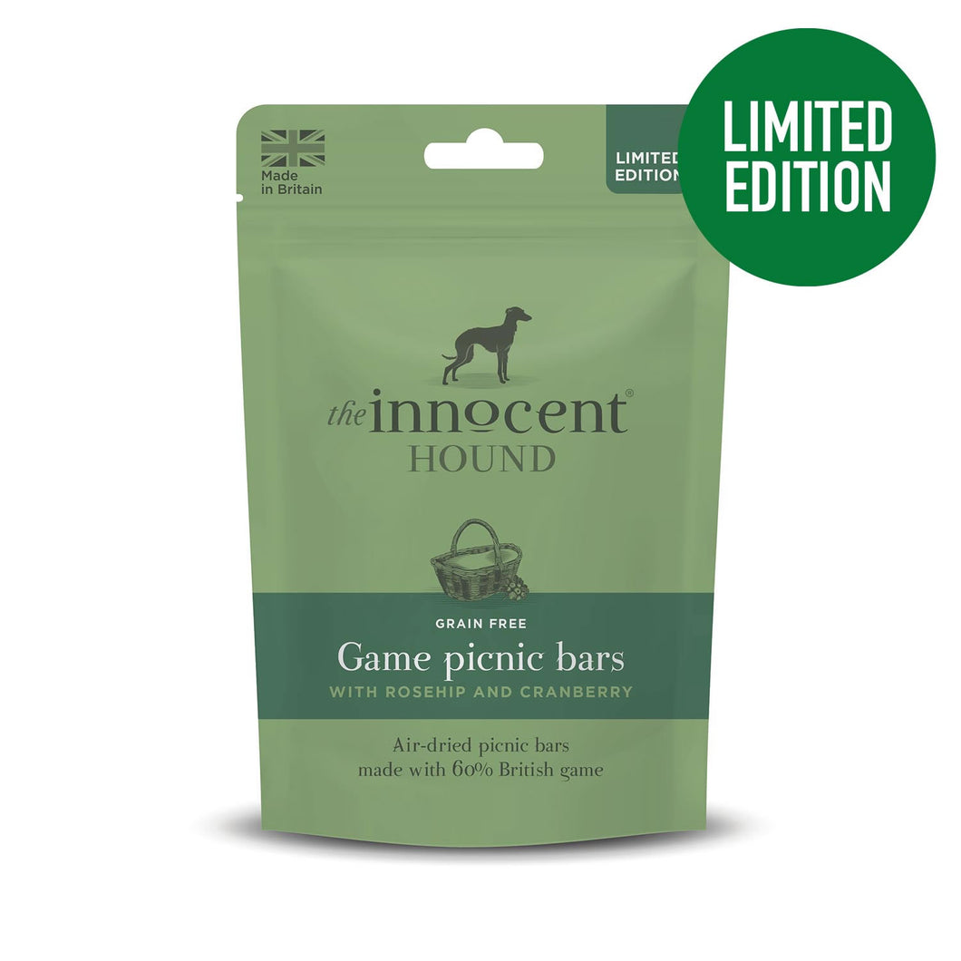 The Innocent Hound Game Picnic Bars Rosehip & Cranberry - 2 Bar Pack