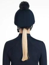 Load image into Gallery viewer, LeMieux Classique Pom Hat  Silk Navy
