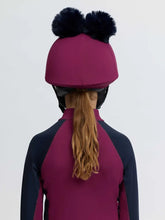 Load image into Gallery viewer, LeMieux Mini Double Pom Hat Silk Blackberry
