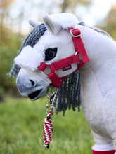 Load image into Gallery viewer, New
Toy Pony Christmas Headcollar &amp; Leadrope Red
