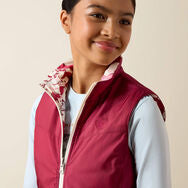 Load image into Gallery viewer, Ariat Youth Bella Reversible Insulated Gilet - Vanilla Ice Horsin’ around
