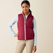 Load image into Gallery viewer, Ariat Youth Bella Reversible Insulated Gilet - Vanilla Ice Horsin’ around

