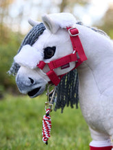 Load image into Gallery viewer, Toy Pony Christmas Headcollar &amp; Leadrope - Red
