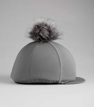 Load image into Gallery viewer, Premier Equine Jersey Hat Silk with Faux Fur Pom Pom
