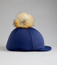 Load image into Gallery viewer, Premier Equine Jersey Hat Silk with Faux Fur Pom Pom
