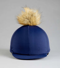 Load image into Gallery viewer, Premier Equine Jersey Hat Silk with Faux Fur Pom Pom
