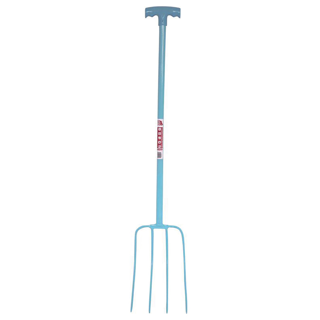 Red Gorilla Tubular Manure Fork 4 Prong T-Handle
