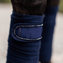 Load image into Gallery viewer, Kentucky Horsewear Polar Fleece Pearls Bandages Navy
