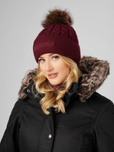 Load image into Gallery viewer, LeMieux Clara Cable Beanie Merlot
