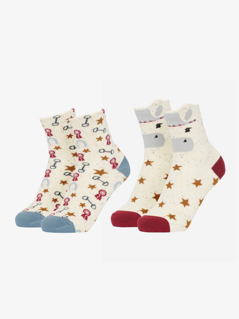 LeMieux Mini Character Socks 2 Pack Show Pony