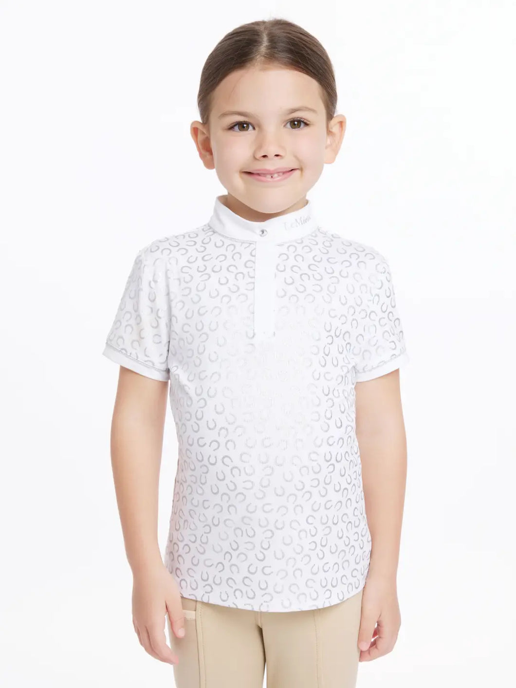 LeMieux Mini Bella Show Shirt White/Horseshoes