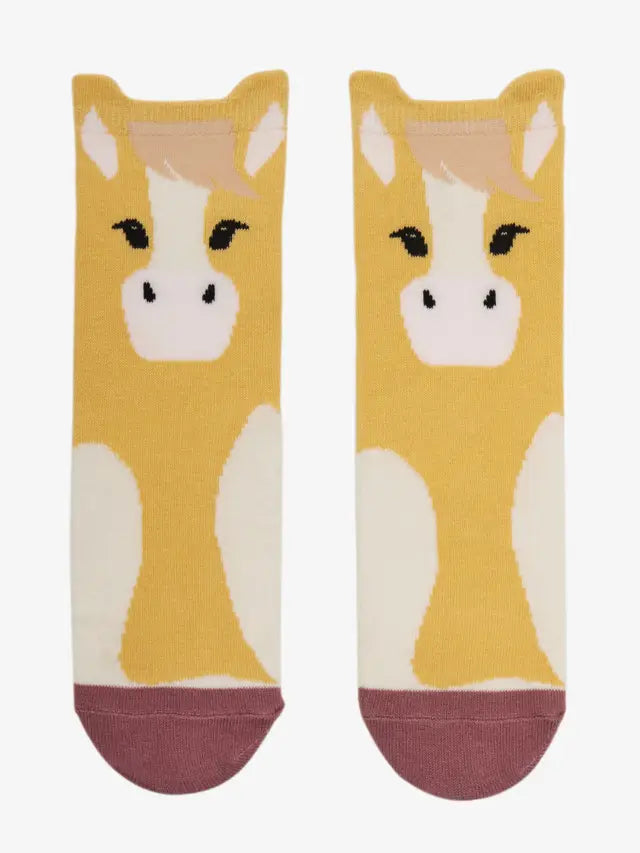 LeMieux Mini Character Socks 2 pack Lemon