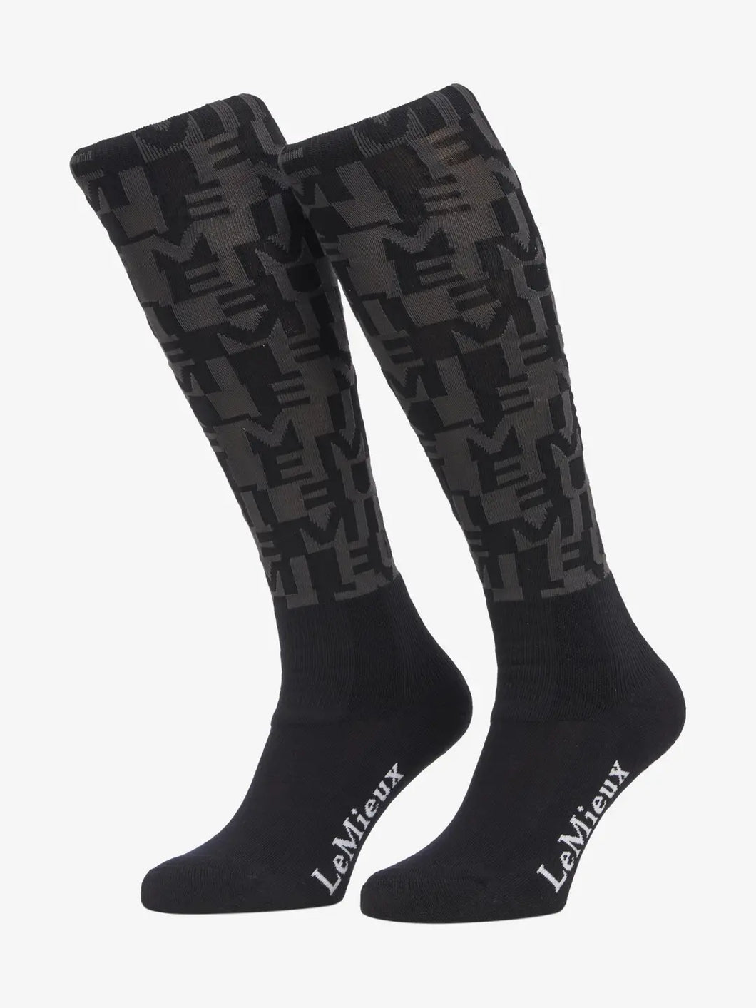 LeMieux Footsie Socks Black Logo