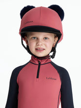 Load image into Gallery viewer, LeMieux Mini Double Pom Hat Silk Cranberry
