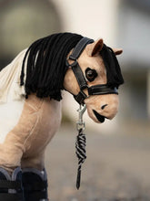 Load image into Gallery viewer, LeMieux Toy Pony Leather Headcollar &amp; Leadrope Black
