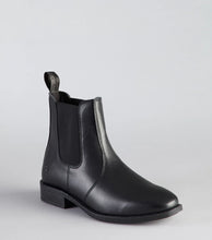 Load image into Gallery viewer, Premier Equine Rossago Junior Synthetic Chelsea Paddock Boot Black
