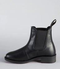 Load image into Gallery viewer, Premier Equine Rossago Junior Synthetic Chelsea Paddock Boot Black
