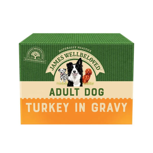 James Wellbeloved Adult Wet Dog Food Turkey In Gravy 40 Pack