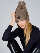 Load image into Gallery viewer, Vestrum Yuzawa PomPom Cable Beanie Tobacco
