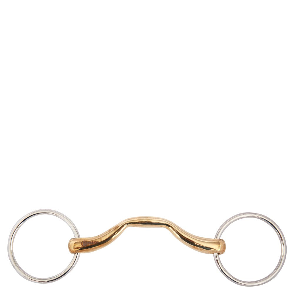 BR Mullen Mouth Loose Ring Snaffle Soft Contact 16mm