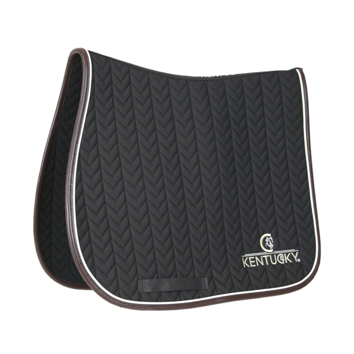 Kentucky Horsewear Saddle Pad Leather Fishbone Jumping