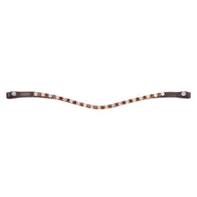 Load image into Gallery viewer, Montar Browband Curved Mighty Brown &amp; White
