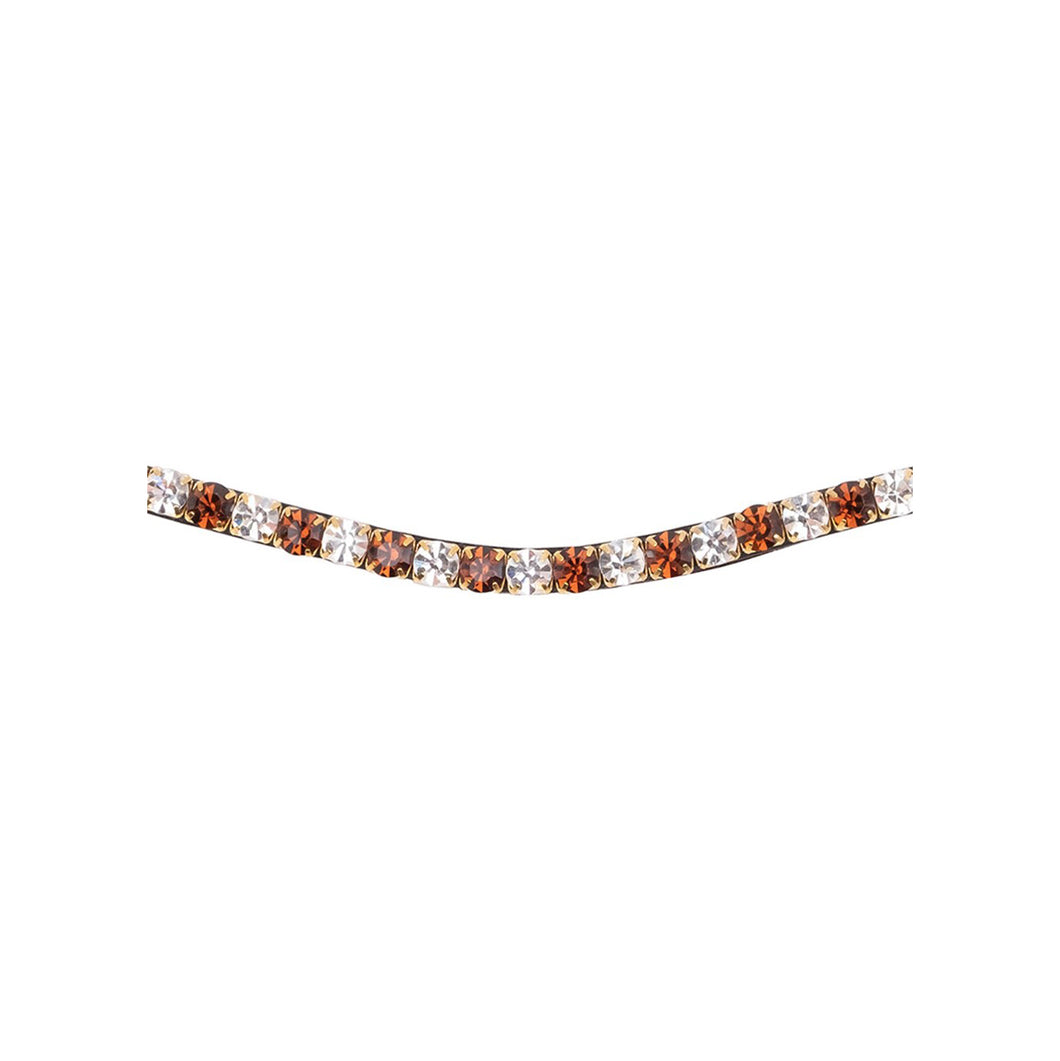 Montar Browband Curved Mighty Brown & White