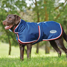 Load image into Gallery viewer, WeatherBeeta Parka 1200D Deluxe Dog Coat Navy/Red/White
