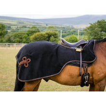 Load image into Gallery viewer, Paddock Sports Exercise Sheet Black with Brown Trim
