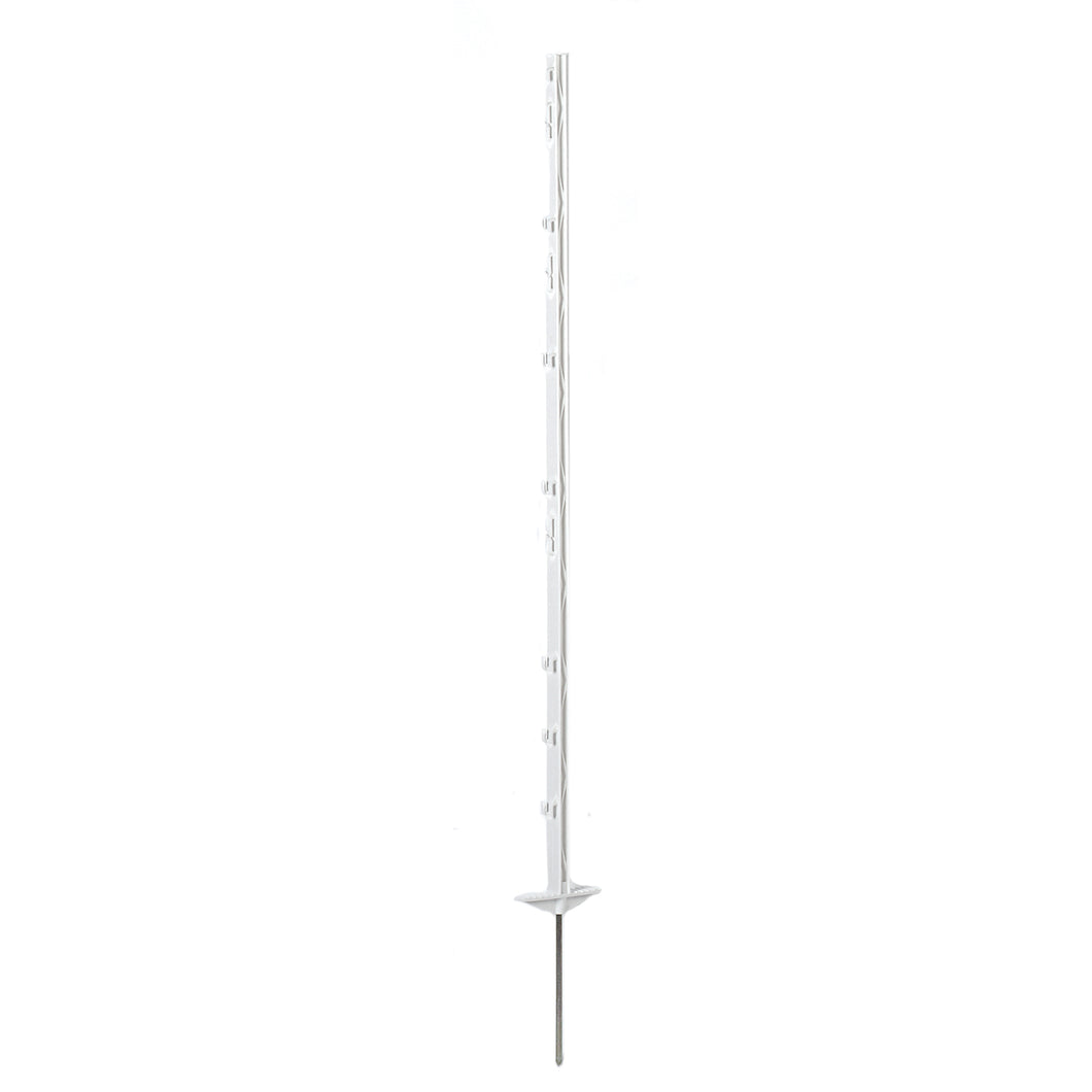 Corral Plastic Post Steel Point Double Step-In White 155cm