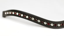 Load image into Gallery viewer, Otto Schumacher Curved Tiffany XL 8mm Browband Crystal &amp; Siam Red
